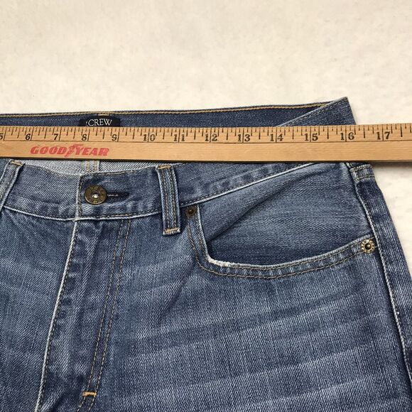 J CREW Jeans Men 31/30 (32x27 actual) DRIGGS Light Wash Whisker Denim Blue - Picture 12 of 16